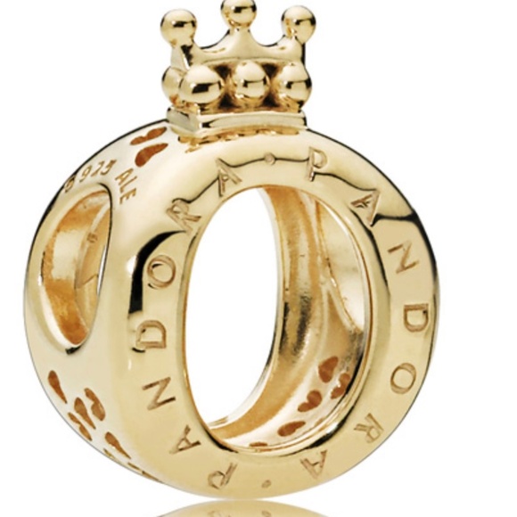 Pandora Gold Crown Logo Charm - Picture 1 of 4